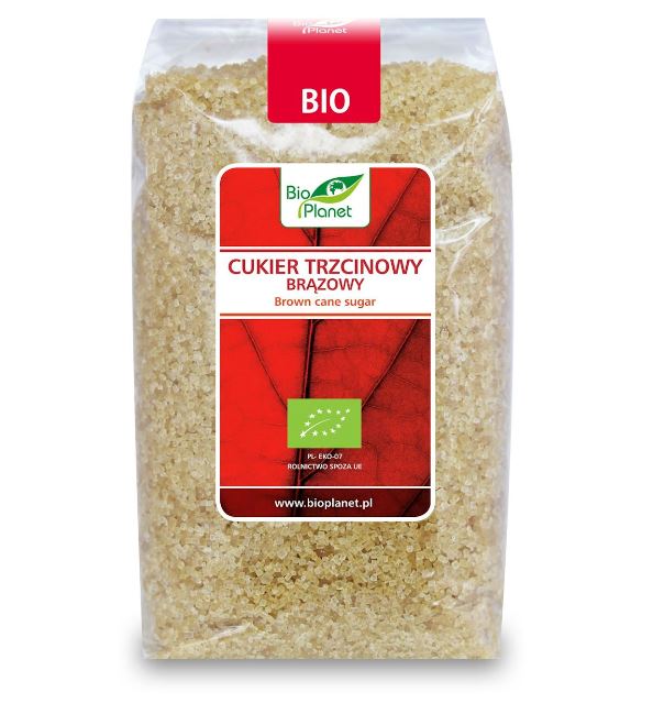 CUKIER TRZCINOWY BRĄZOWY BIO 500G - BIO PLANET