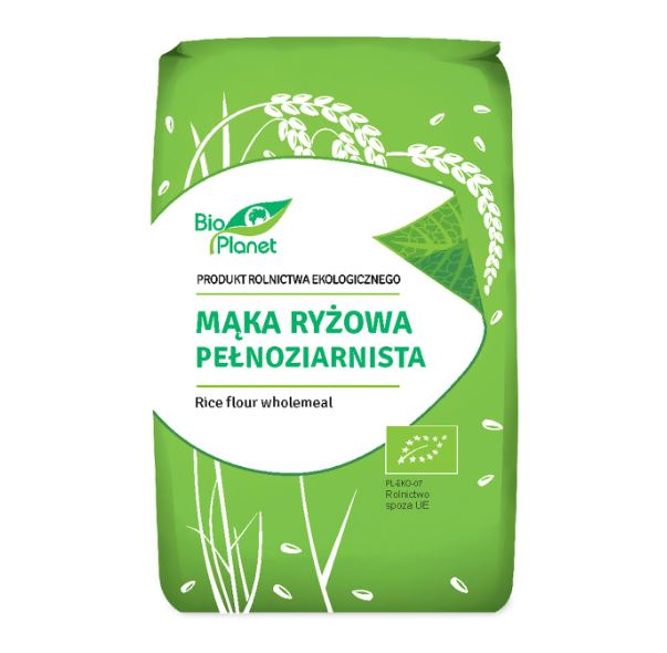 MĄKA RYŻOWA PEŁNOZIARNISTA BIO 500 g - BIO PLANET