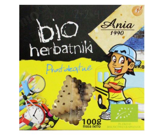 HERBATNIKI PROSTOKąTNE BIO 100 g - BIO ANIA