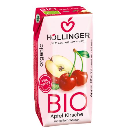 SOK JABŁKOWO-WIŚNIOWY BIO 200 ml - HOLLINGER