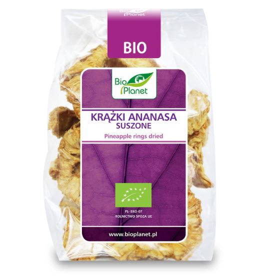 KRĄŻKI ANANASA 100 g - BIO PLANET