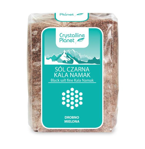 SÓL CZARNA KALA NAMAK DROBNO MIELONA 600 g - CRYSTALLINE PLANET