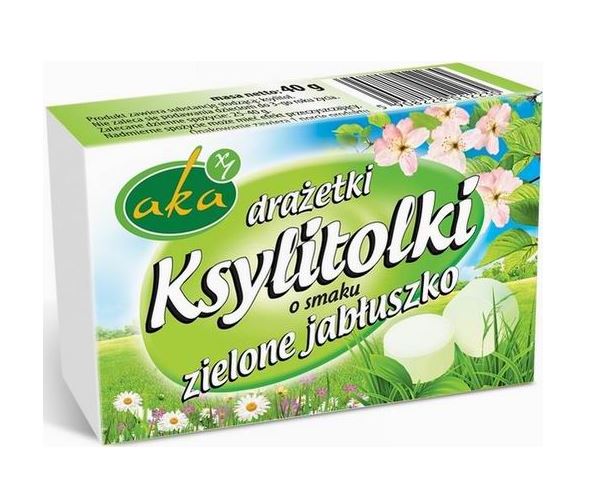 DRAŻETKI KSYLITOLKI ZIELONE JABŁUSZKO 40G