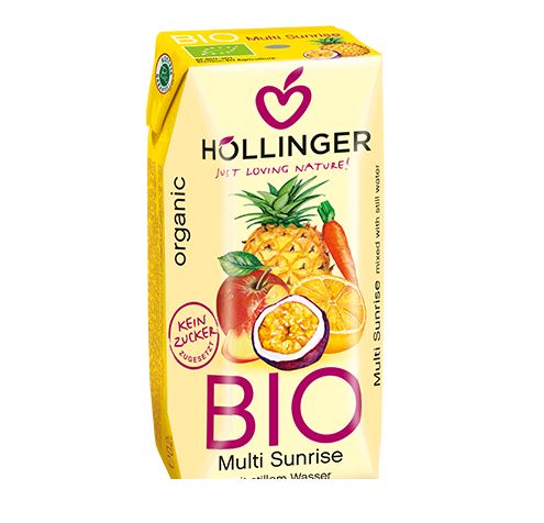 NAPÓJ WIELOOWOCOWY Z SOKIEM Z MARCHWI SUNRISE BIO 200 ml - HOLLINGER