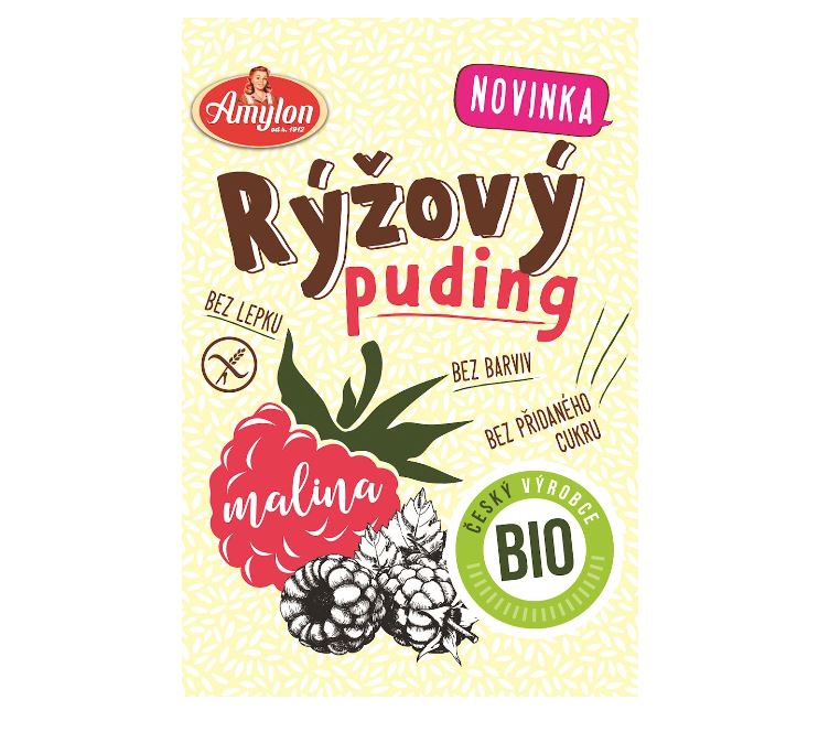 BUDYŃ RYŻOWY MALINOWY BEZGLUTENOWY BIO 40 g - AMYLON