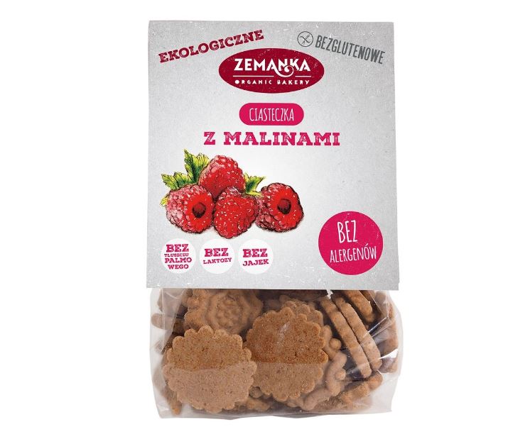 CIASTECZKA MALINOWE BEZGLUTENOWE BIO 100 g - ZEMANKA