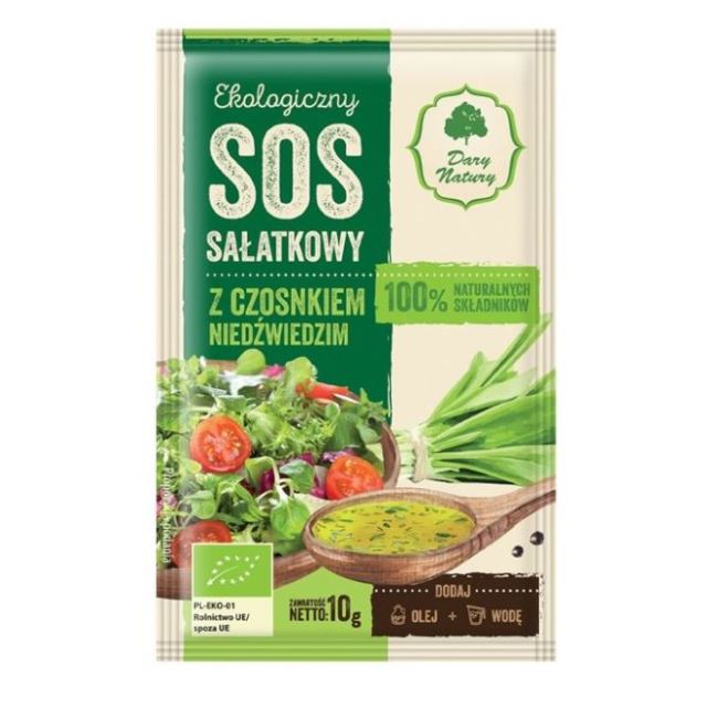 SOS SAŁATKOWY Z CZOSNKIEM NIEDĆWIEDZIM BIO 10 g - DARY NATURY