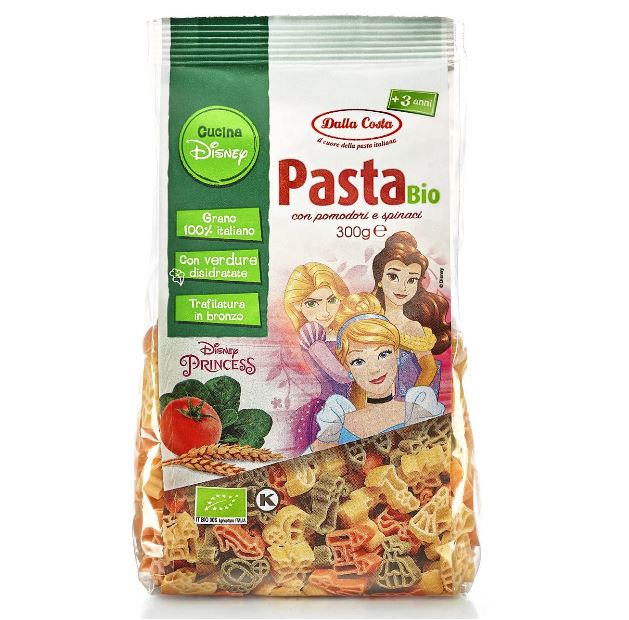 MAKARON (SEMOLINOWY TRÓJKOLOROWY) DISNEY PRINCESS BIO 300 g - DALLA COSTA