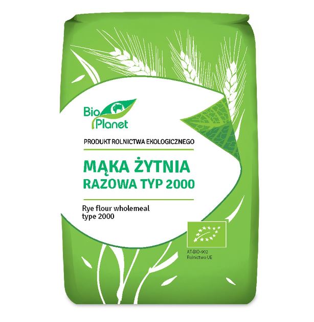 MĄKA ŻYTNIA RAZOWA TYP 2000 BIO 1 kg - BIO PLANET