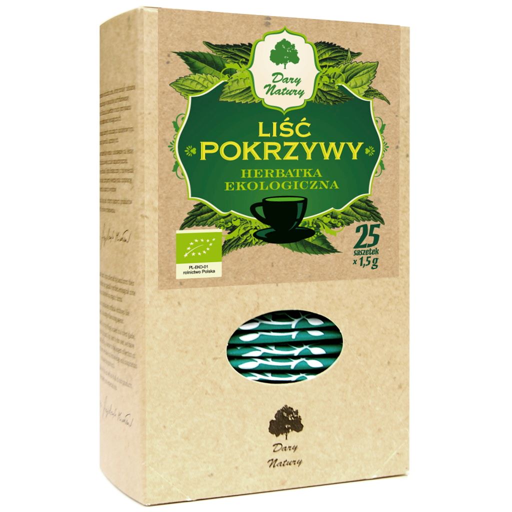 HERBATKA LIŚĆ POKRZYWY BIO (25 x 1,5 g) - DARY NATURY