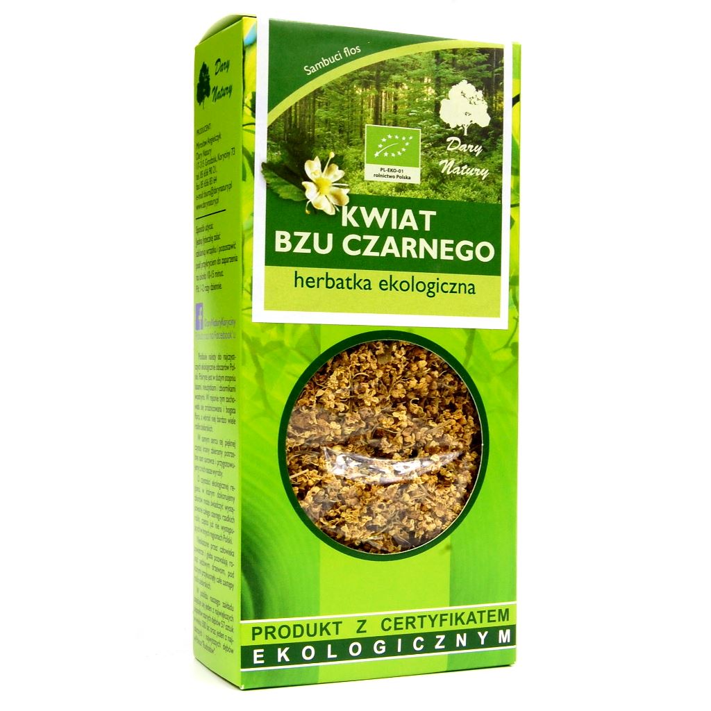 HERBATKA Z KWIATU BZU CZARNEGO BIO 50 g - DARY NATURY