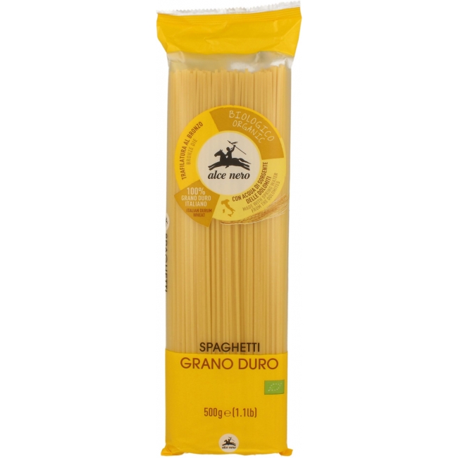 MAKARON (SEMOLINOWY) SPAGHETTI BIO 500 g - ALCE NERO