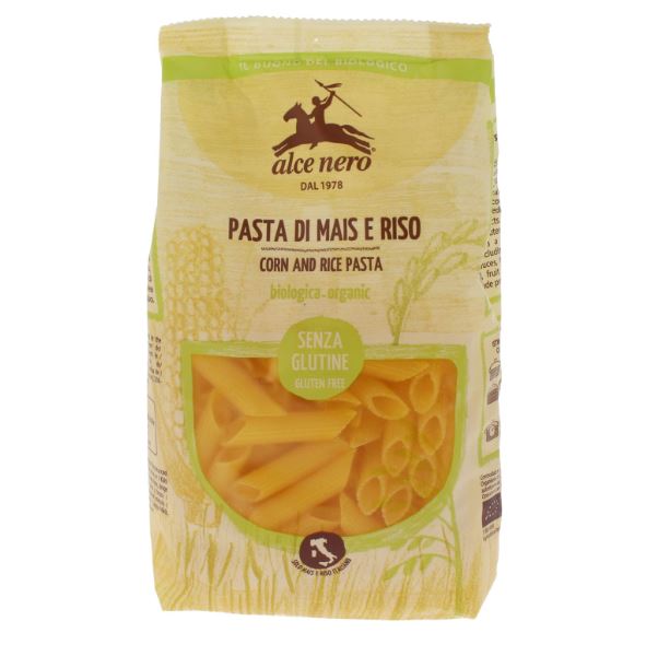 MAKARON KUKURYDZIANO - RYŻOWY PENNE BEZGLUTENOWY BIO 250G - ALCE NERO