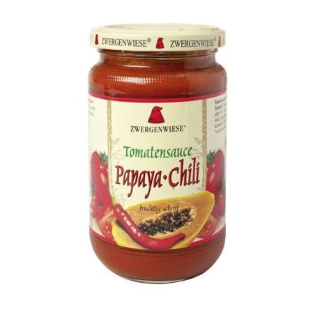 SOS POMIDOROWY PAPAYA-CHILI (PIKANTNY) BEZGLUTENOWY BIO 350 g - ZWERGENWIESE