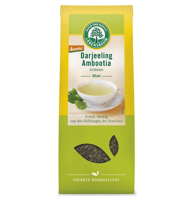 HERBATA ZIELONA DARJEELING LIŚCIASTA BIO 50G - LEBENSBAUM