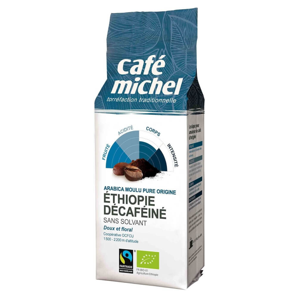 KAWA MIELONA BEZKOFEINOWA ARABICA ETIOPIA FAIR TRADE BIO 250 g - CAFE MICHEL