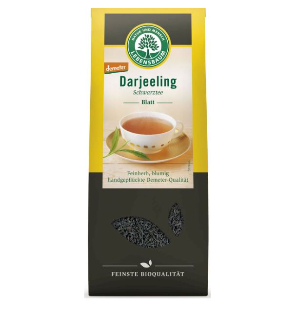 HERBATA CZARNA DARJEELING LIŚCIASTA BIO 100G - LEBENSBAUM