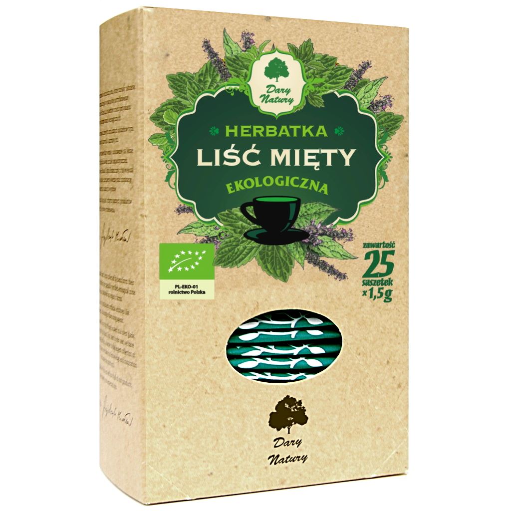 HERBATKA LIŚĆ MIĘTY BIO (25 x 1,5 g) - DARY NATURY