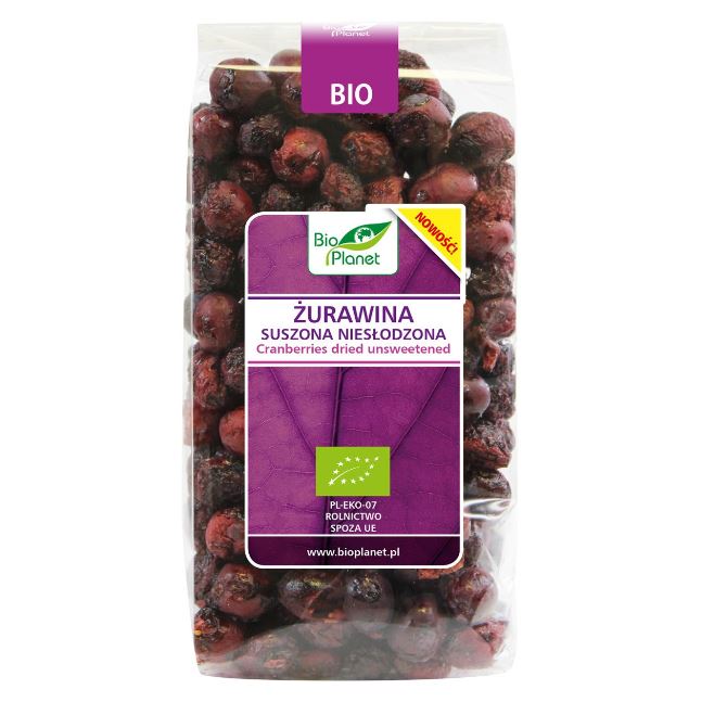 ŻURAWINA SUSZONA NIESŁODZONA BIO 50 g - BIO PLANET