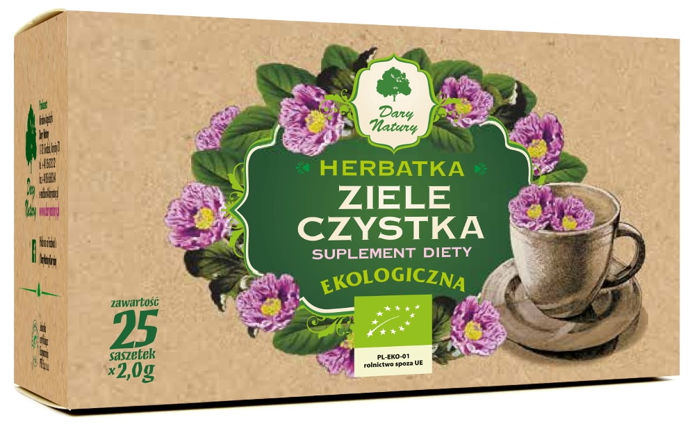 HERBATKA ZIELE CZYSTKA BIO (25 x 2 g) - DARY NATURY