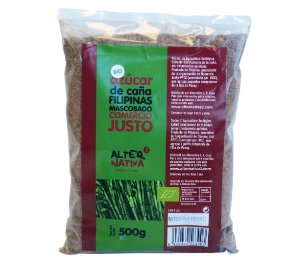 CUKIER TRZCINOWY MASCOBADO FAIR TRADE BIO 500 g - ALTERNATIVA