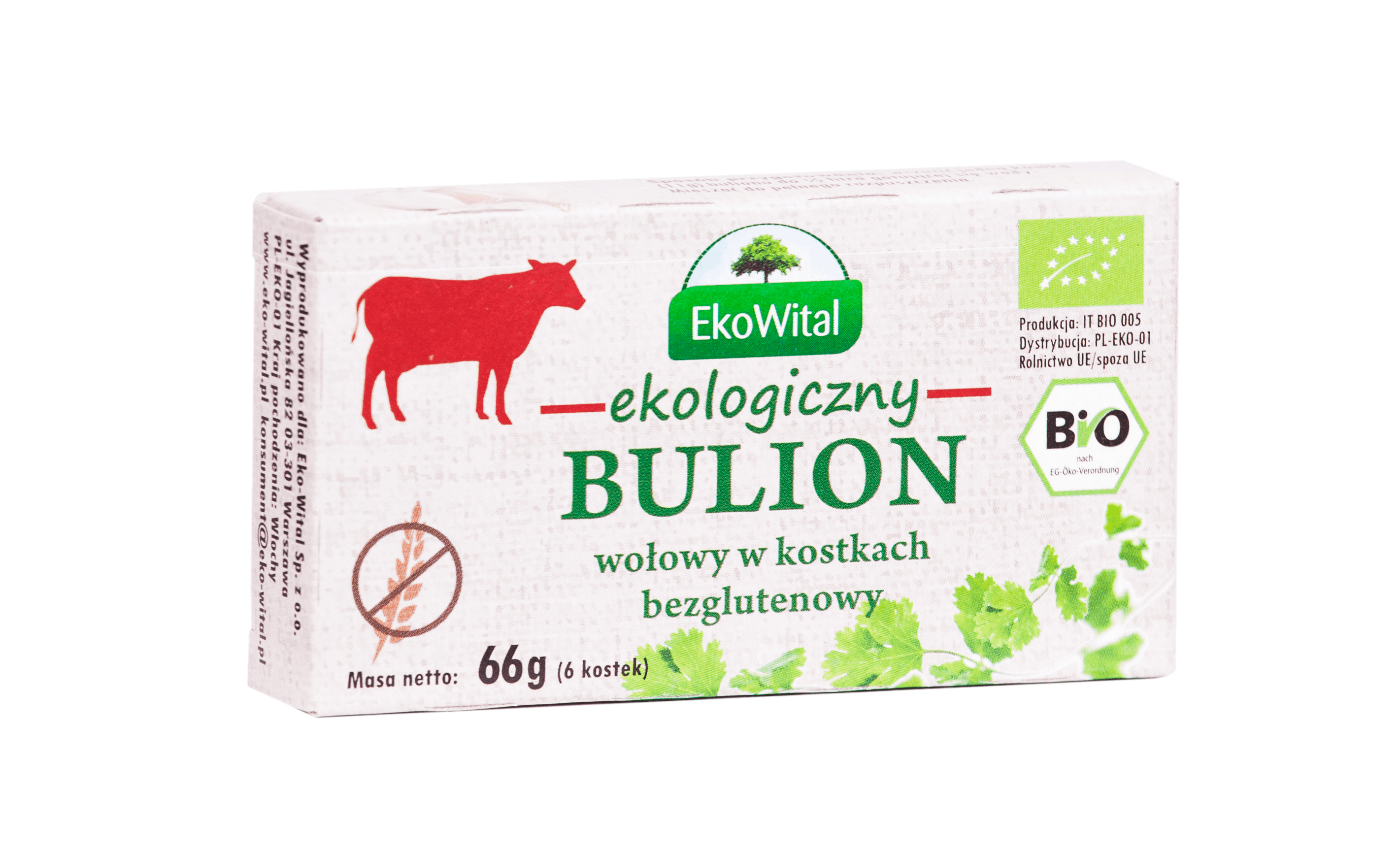 BULION WOŁOWY W KOSTKACH BEZGL. BIO 66G