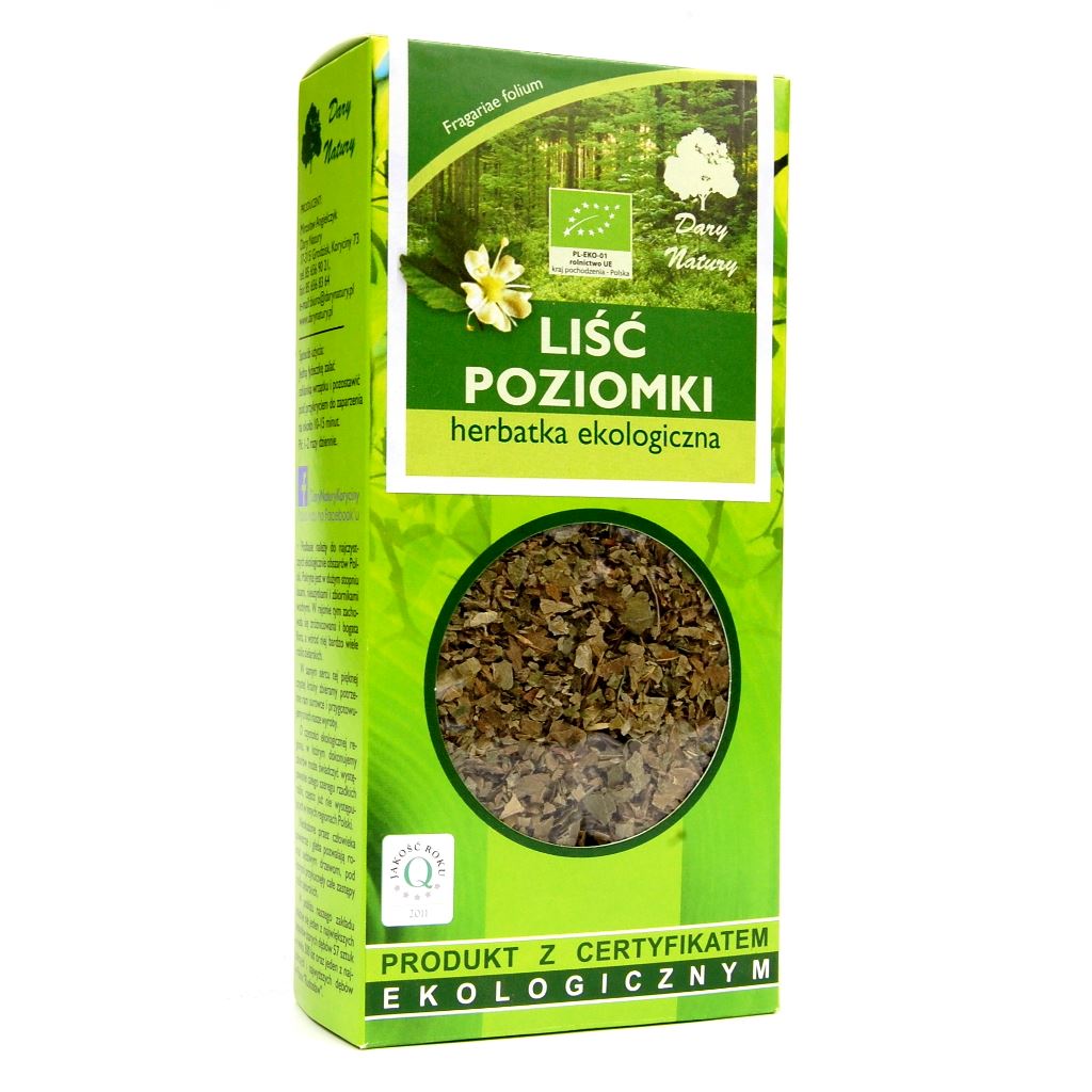 HERBATKA LIŚĆ POZIOMKI BIO 25 g - DARY NATURY