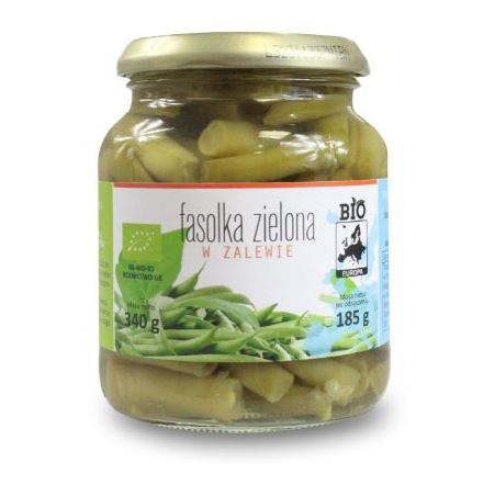 FASOLKA ZIELONA W ZALEWIE W SŁOIKU BIO 340 g (185 g) - BIO EUROPA